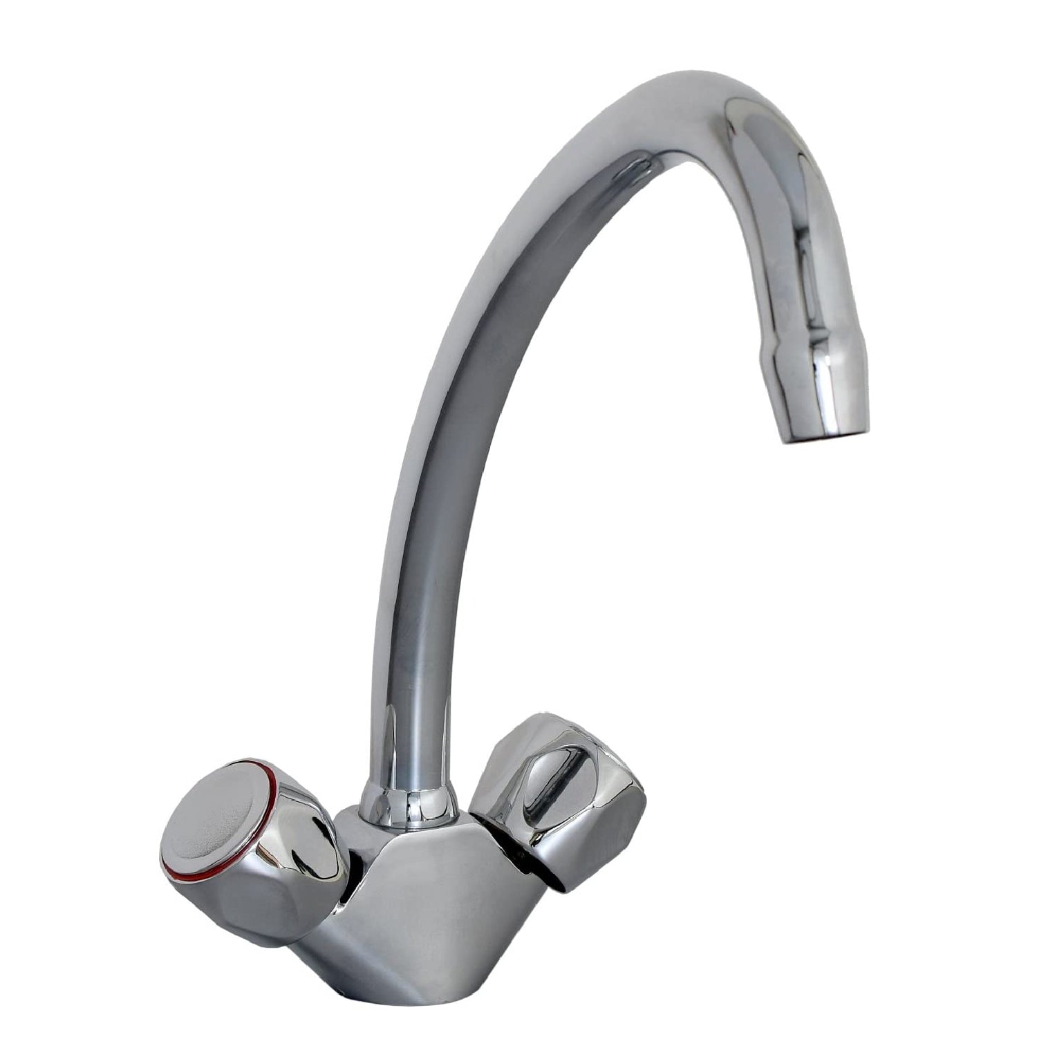 Richmond dual flow kitchen sink tap twin round knobs - chrome - Kitchen